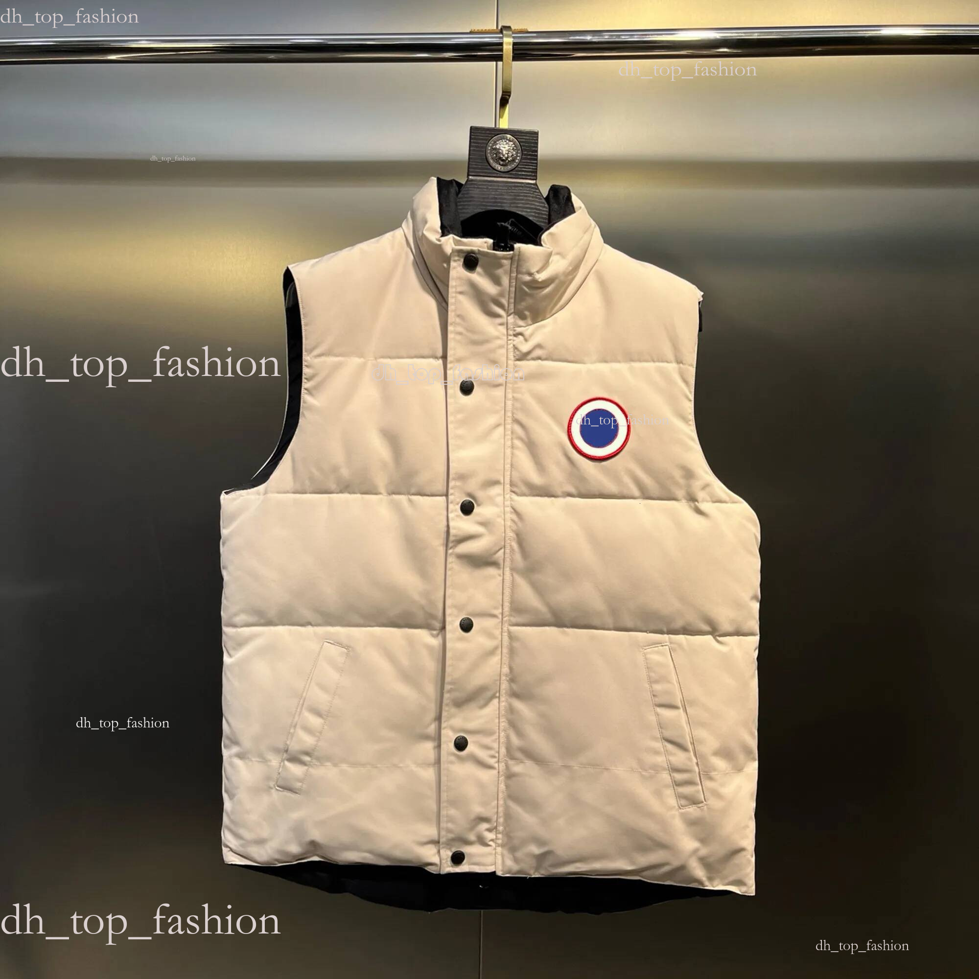 Men Designer Stand Candad Goose Collar Zipper Button Letters Casual Slim White Candad Goose Winter Mens Femme Vestea Women Gilet Vest Body Warmer Ja