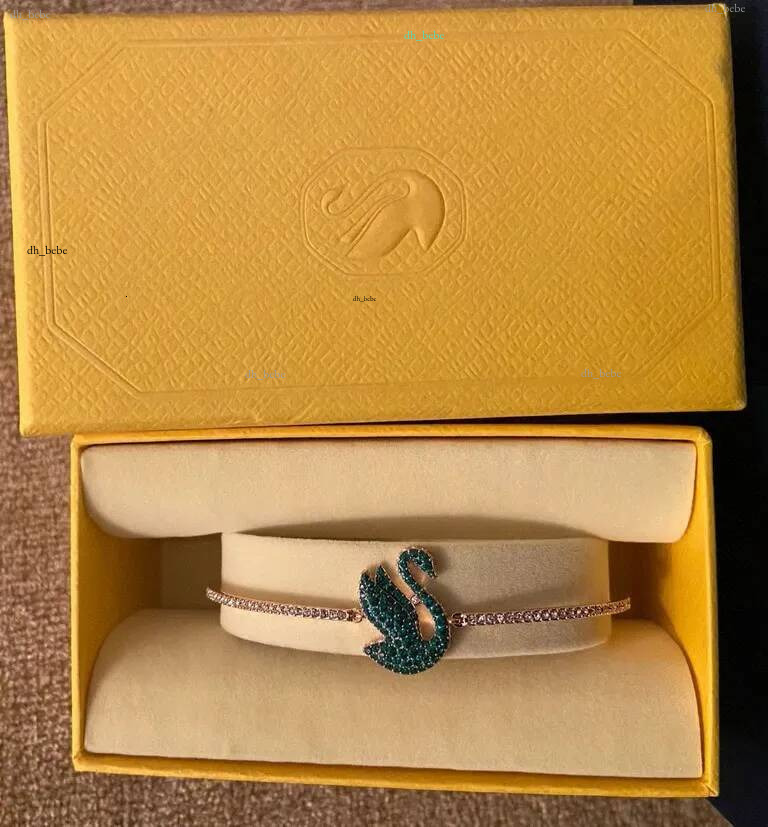 Crystal Swan bracelet High Version Designer Bracelet Diamond Gold tone Plated Bangle Classic Stainless Chain designer jewelry for women Luxury Gi