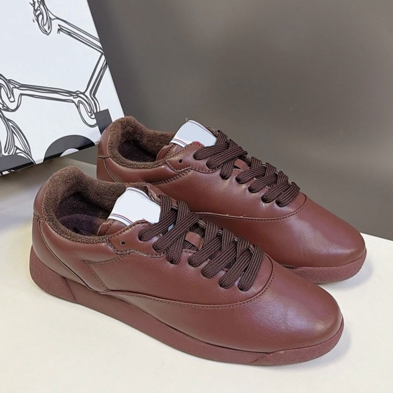 Womens High Puality Low Top Sneaker Designer Runway Style Lace Up German Army Trainers Ladies Leisure Round Head Flat Shoes Rubber Outsole Size 35 4