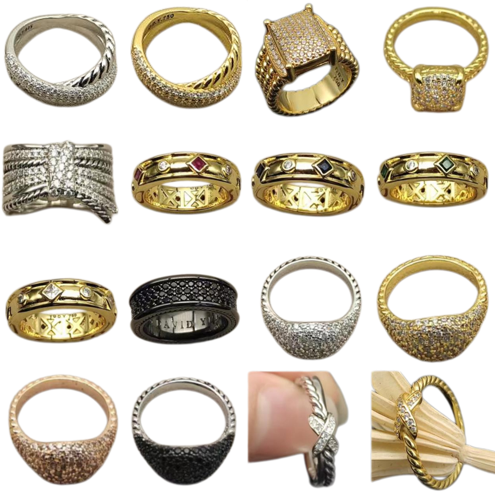 2026 New 925 Sterling Silver Christmas New Jewelry Retro Couple Trend Fashion Simple Spiral Design Colored Crystal Ring JZ08