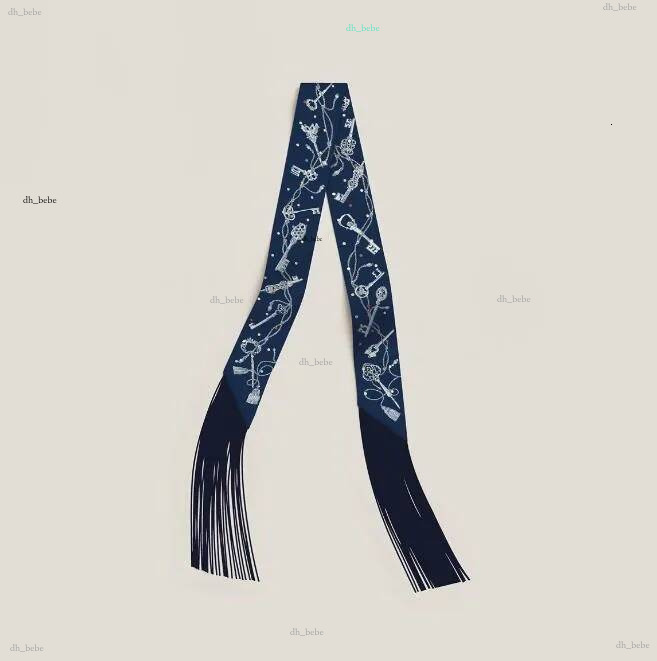 Le plus récent français parisien frangé sergé Satin petit foulard en soie élégant femmes écharpe foulard cheveux cravate ruban sac à main décorat