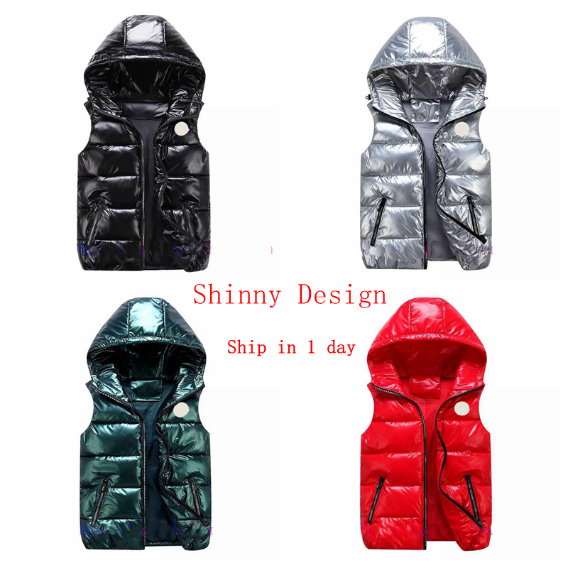 mens vest designer down puffer gilet shinny black luxury man woman hoodies feather filled jackets outerwear full label jackets coats Bodywarmer Vest