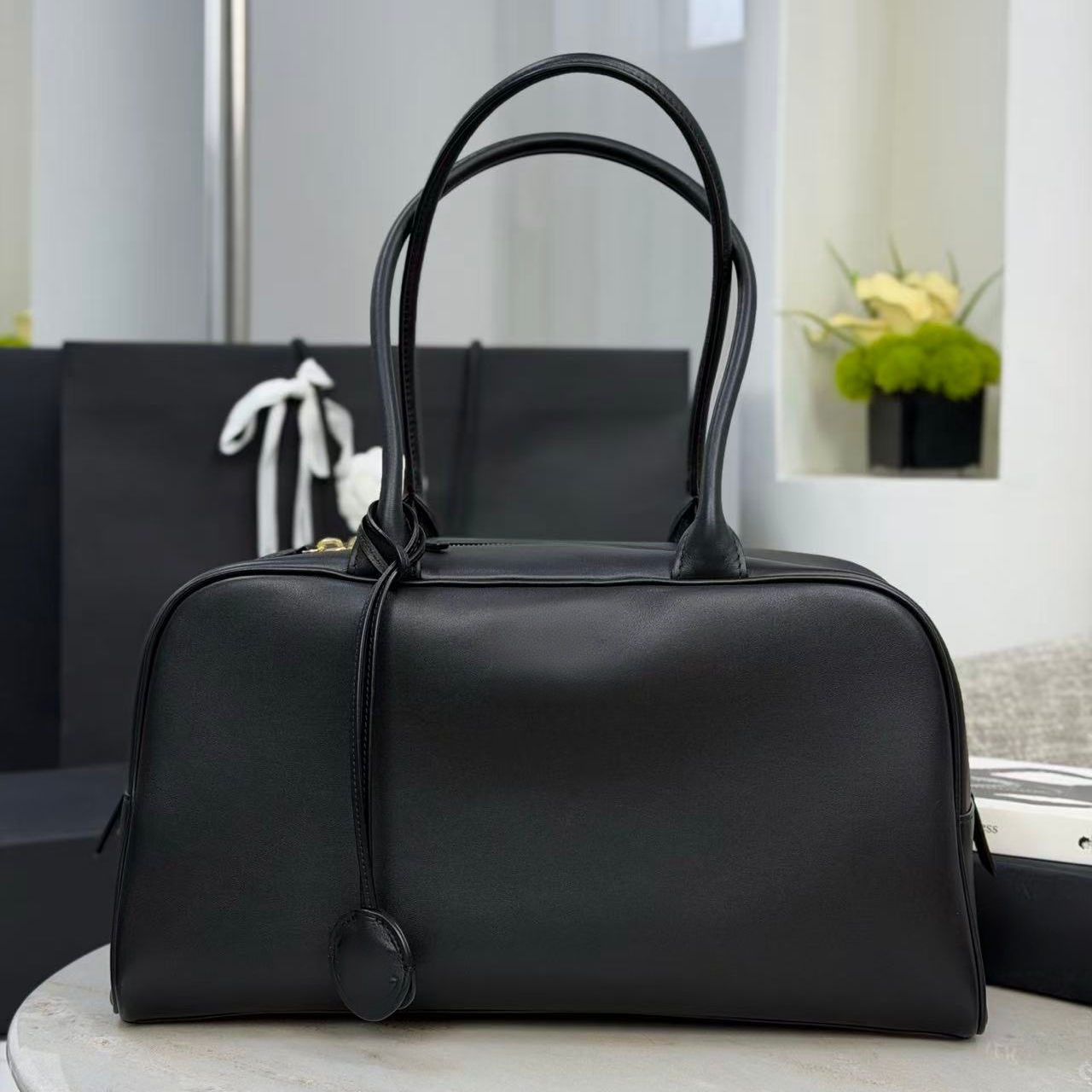 10A designer tote bag bags designer women bag bowling bag 35cm plain calfskin black designer bag handbag high quality designer shoulder bag fashion