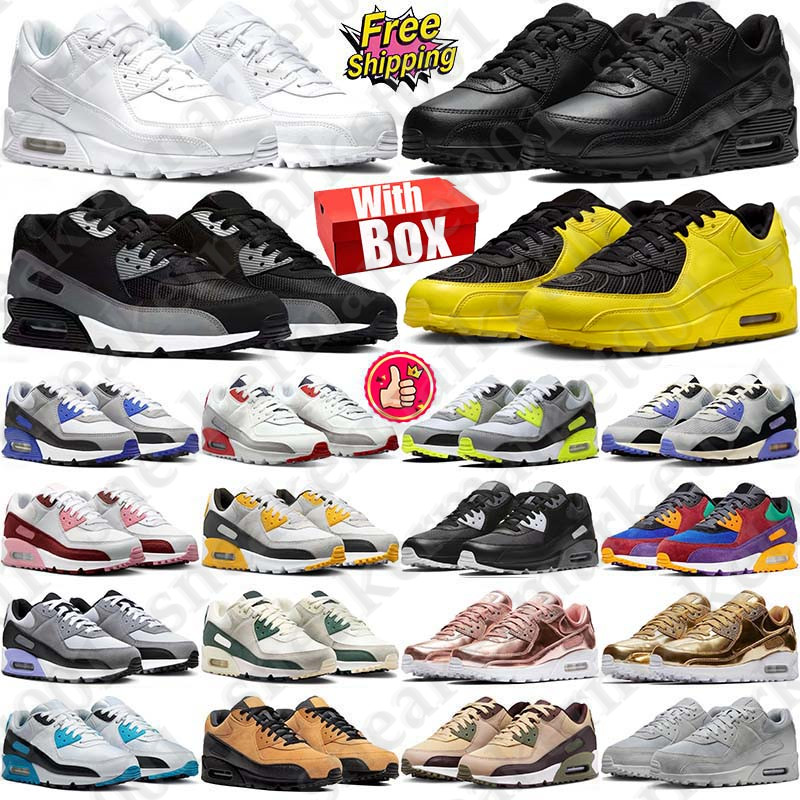 Livraison gratuite avec boîte Designer 90 90s baskets sport chaussures de course hommes formateurs pour femmes chaussure basket homme hommes form