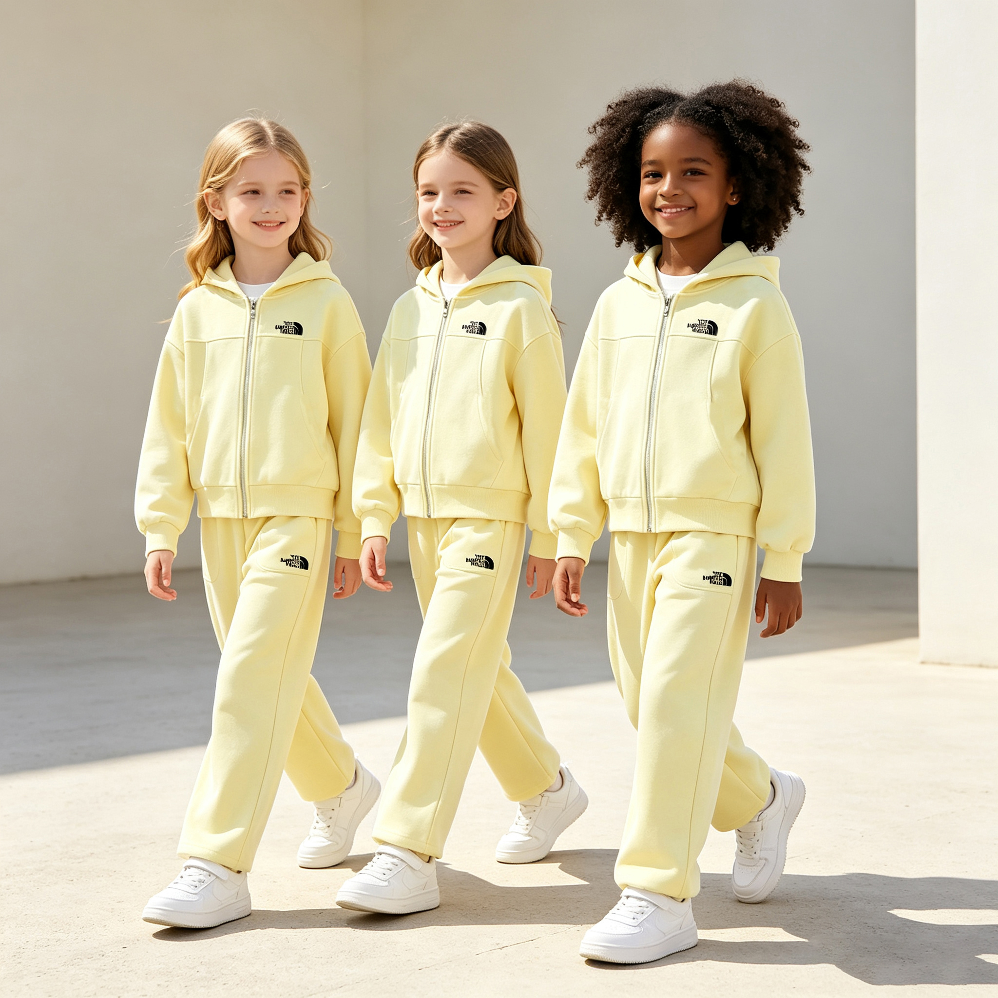 Kids Girls Hooded Sweatshirt Jogger Pants 2 Piece Outfit Autumn Winter Soft Warm Tracksuit Teen Girls Casual Sportwear Outdoor Clothes Size 110-160c