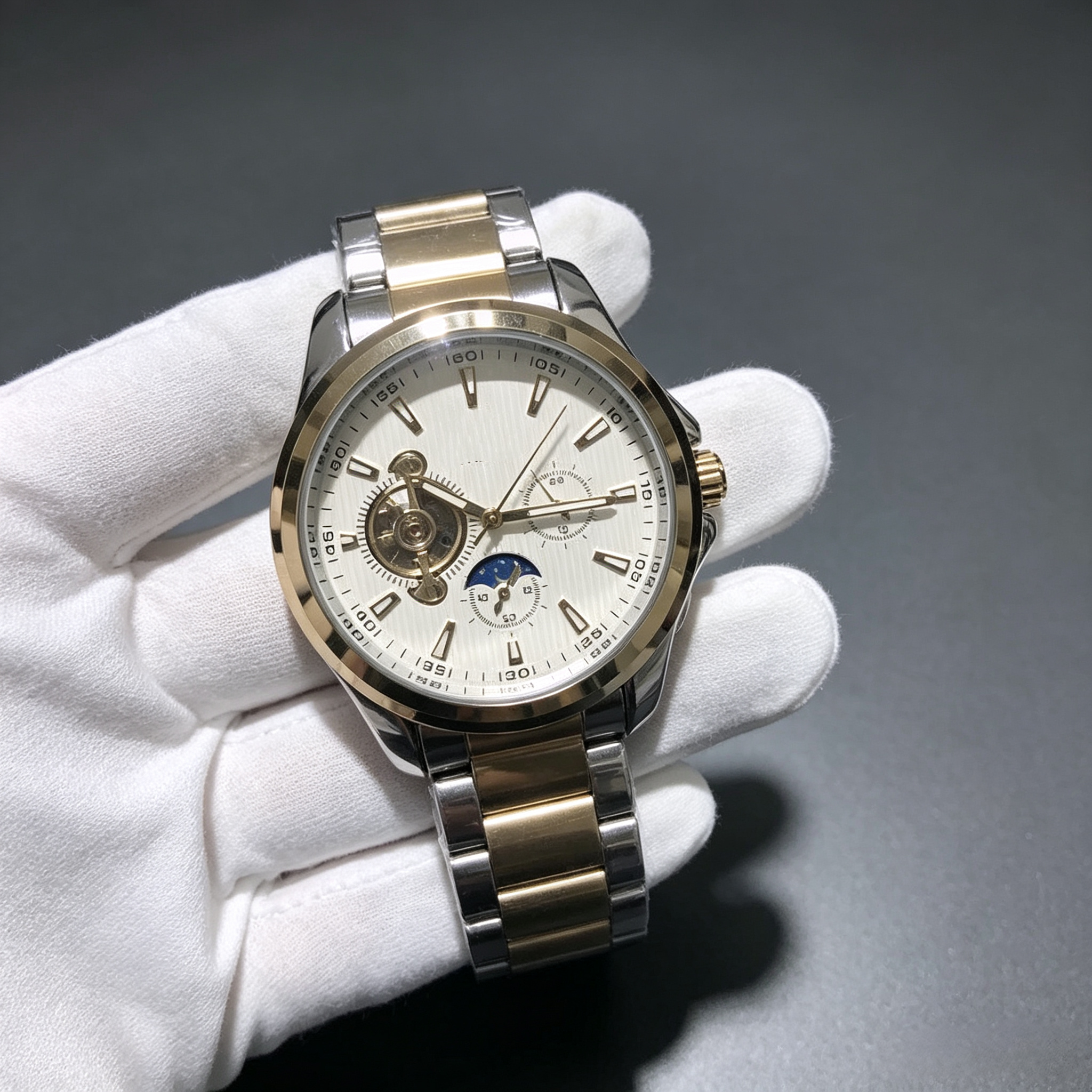 2026 High Quality OM Tourbillon Hollowed Mechanical Watches 316L Stainless Steel Sapphire Glass Watches MEN Automatic Meschanical Movement Watche#om