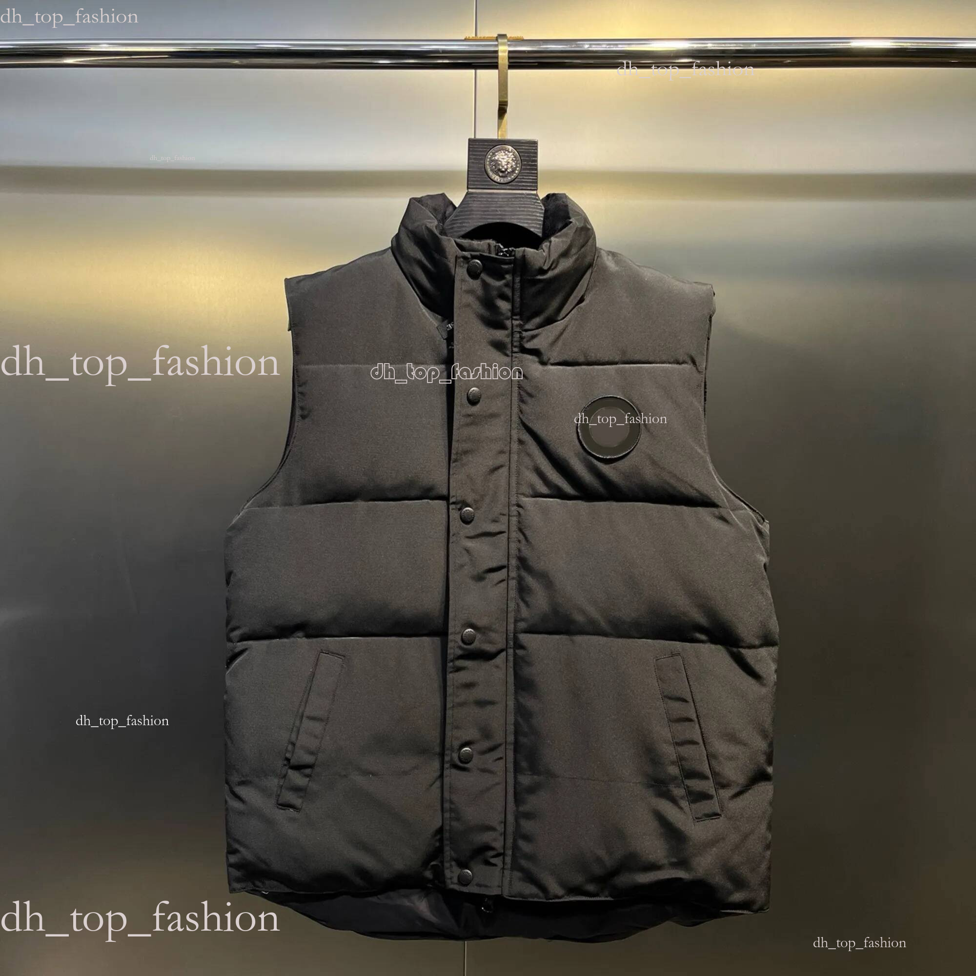 Men Designer Stand Candad Goose Collar Zipper Button Letters Casual Slim White Candad Goose Winter Mens Femme Vestea Women Gilet Vest Body Warmer Ja