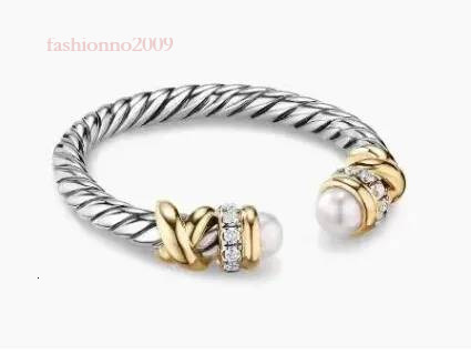 Designer Davidness Yurmaness Ring Metal Twisted Davidity Yurmanring Rings Women Classic Copper Silver Wire Punk Davids Jewelry Pearl Zircon Woman Ve