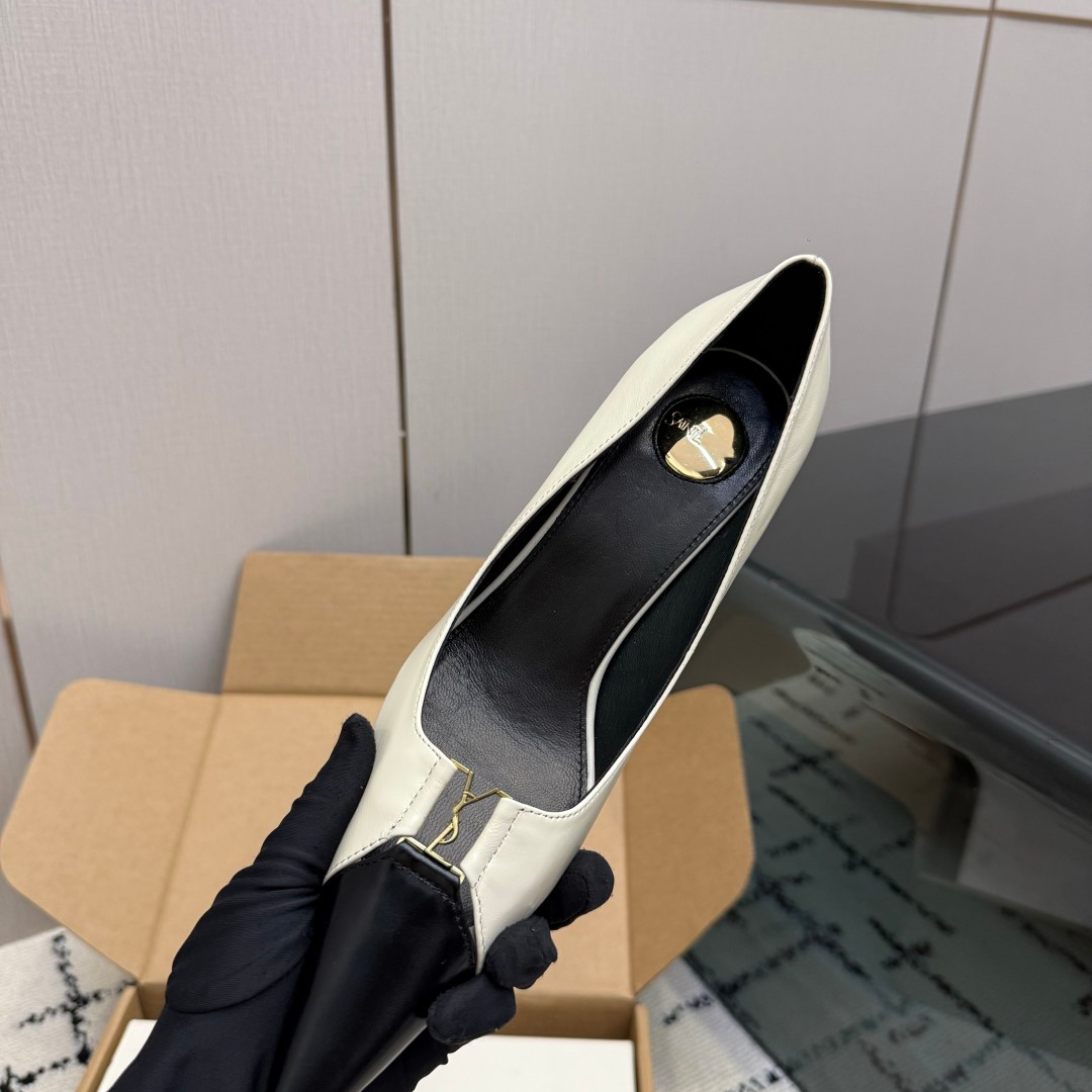 Stiletto Heel Designer Luxury Woman Pump Point Toe Leather Buckle Fashion Formal Dress Footwear Quality Comfort Black White Red Brown Stylish Modern