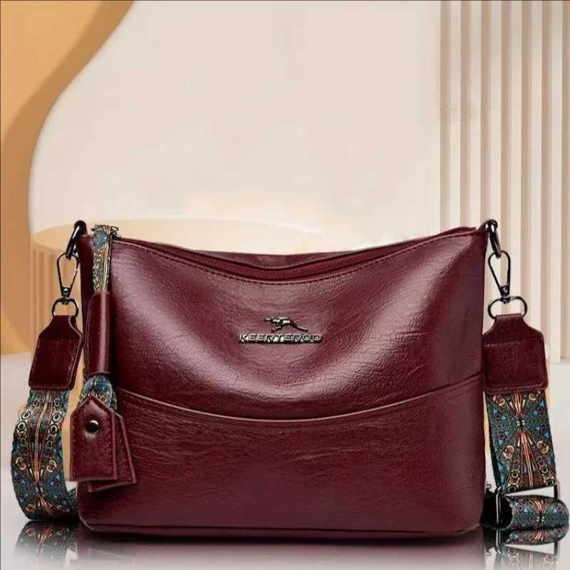 Shoulder Bags Women PU Leather Messenger Bag Large Capacity Single Shoulder Crossbody Bag Soft Leather Handbag Fashion Female Gif H2610161