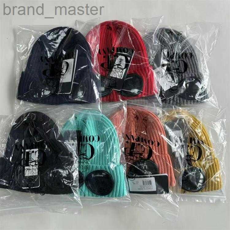 CP Wool Beanie Hat Extra Fine Merino Wool Goggle Beanie Italian CP luxury designer Lense Hat winter warm Skull Caps for men and women