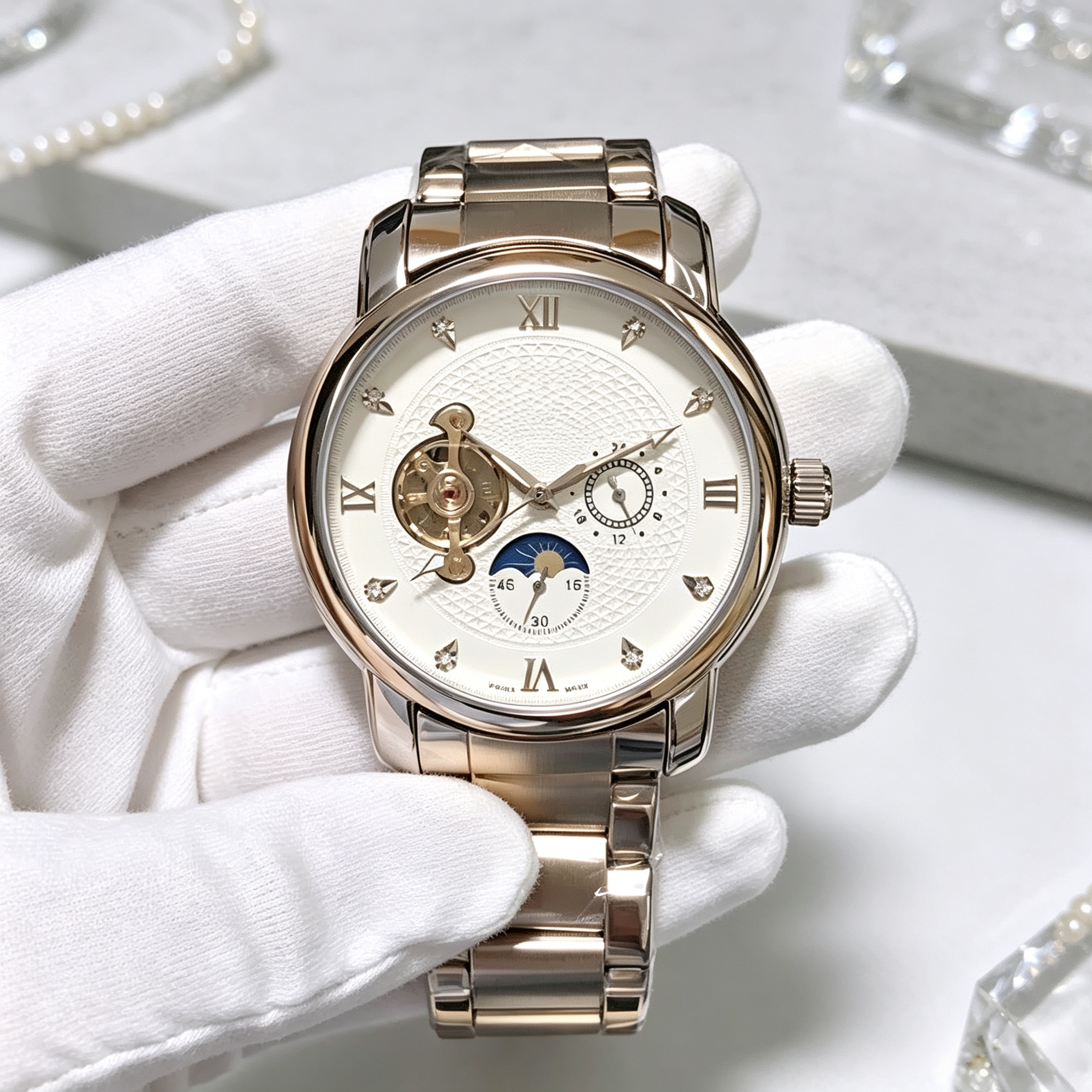 High Quality LONG Tourbillon Hollowed Mechanical Watches 316L Stainless Steel Sapphire Glass Watches MEN Automatic Meschanical Movement Watche#langq
