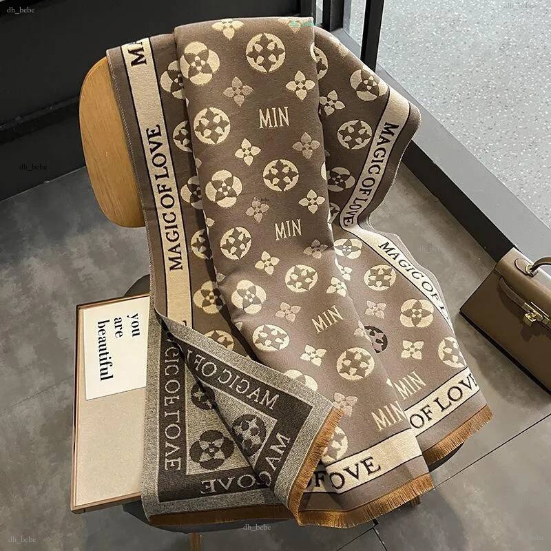 Scarves Winter Cashmere Scarf Women 2022 Design Warm Pashmina Blanket Horse Female Shawl Wraps Thick Foulard Bufanda