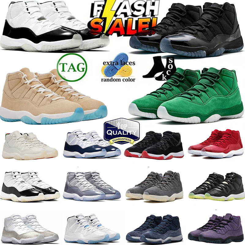 Baskets Cherry 11 11s Chaussures de basket-ball Hommes Femmes J11 Argent métallique Pantone Platinum Tint Le plus froid du jeu Rose clair Blanc B
