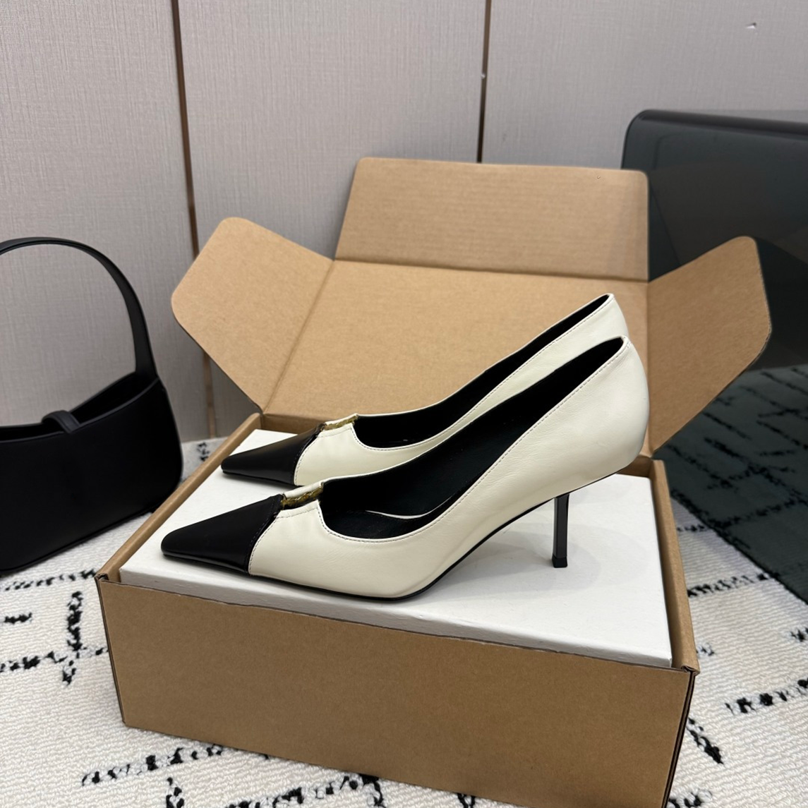 Point Toe Pump Designer Luxury Woman Heel Leather Suede Buckle Casual Fashion Footwear Quality Comfort Black White Burgundy Brown Trendy Stylish Mod