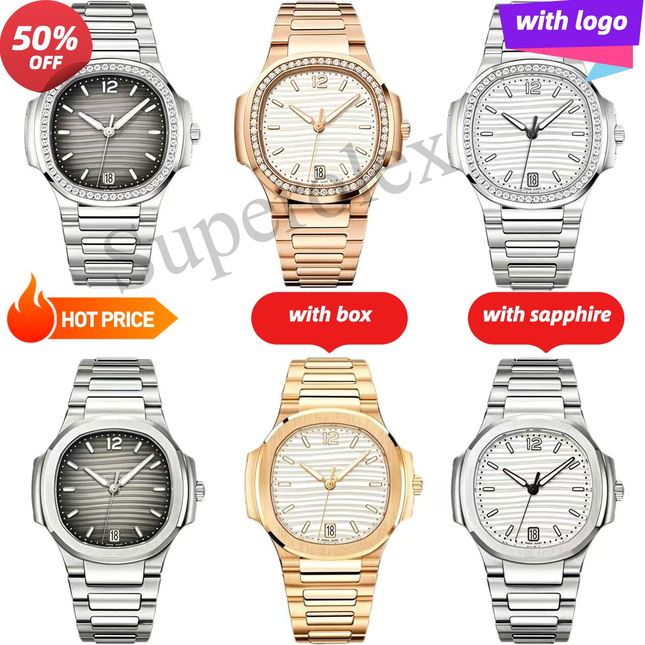watch women designer watch moissanite watch PPwatch moissanite watch high quality jason007 watches stainless steel sapphire relojes de lujo montre d