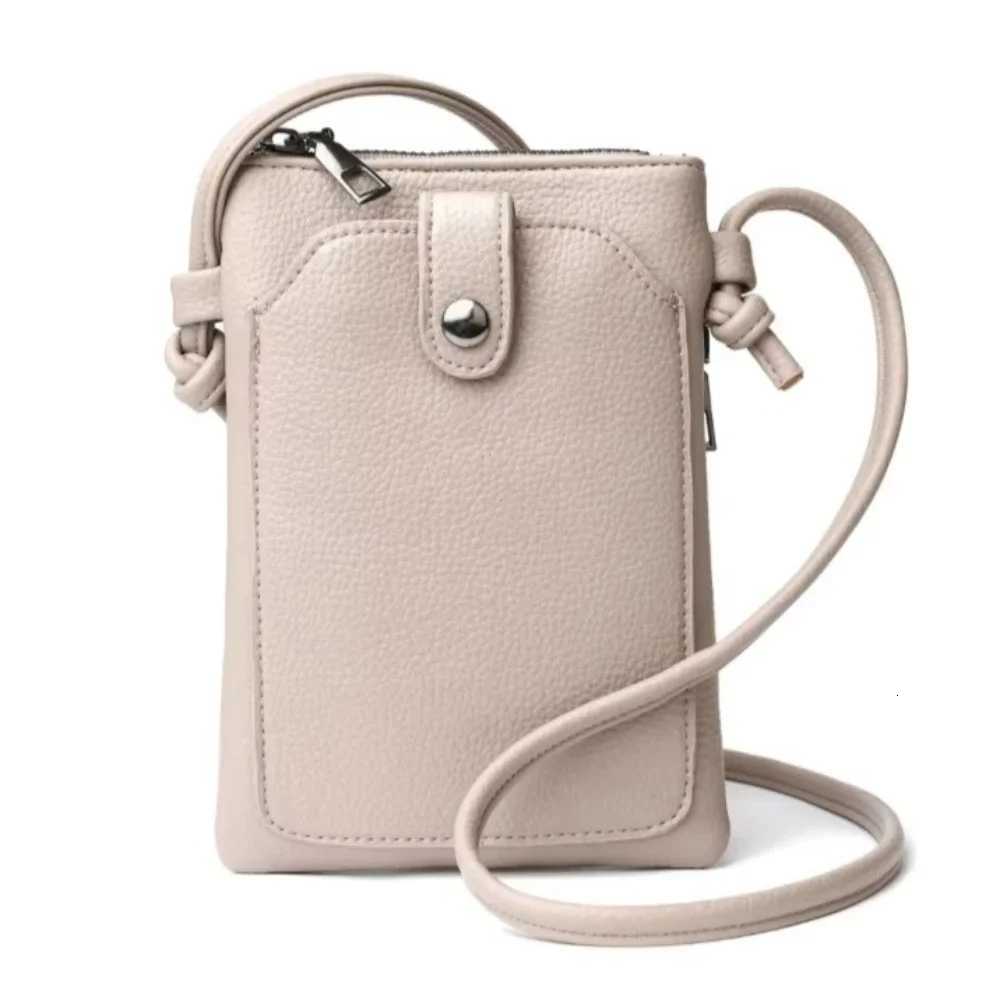 Shoulder Bags PU Leather Solid Color Women's Diagonal Cross Bag Portable Double-Layer Mini Phone Wallet Shoulder Bag 2026 H2610161