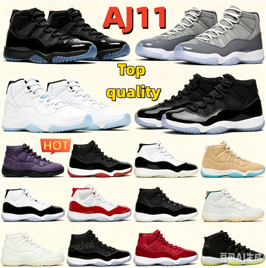 With Box 11 11s Basketball Shoes 11 Cool Grey Designer Mens Womens Shoes Sneakers Gamma Blue Violet Low 25th Anniversary Concord Space Jam Midnight