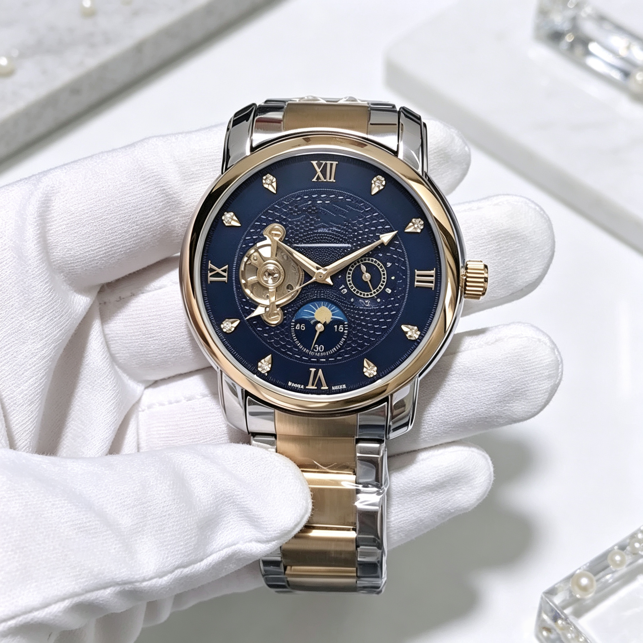 2026 High Quality LONG Tourbillon Hollowed Mechanical Watches 316L Stainless Steel Sapphire Glass Watches MEN Automatic Meschanical Movement Watche#