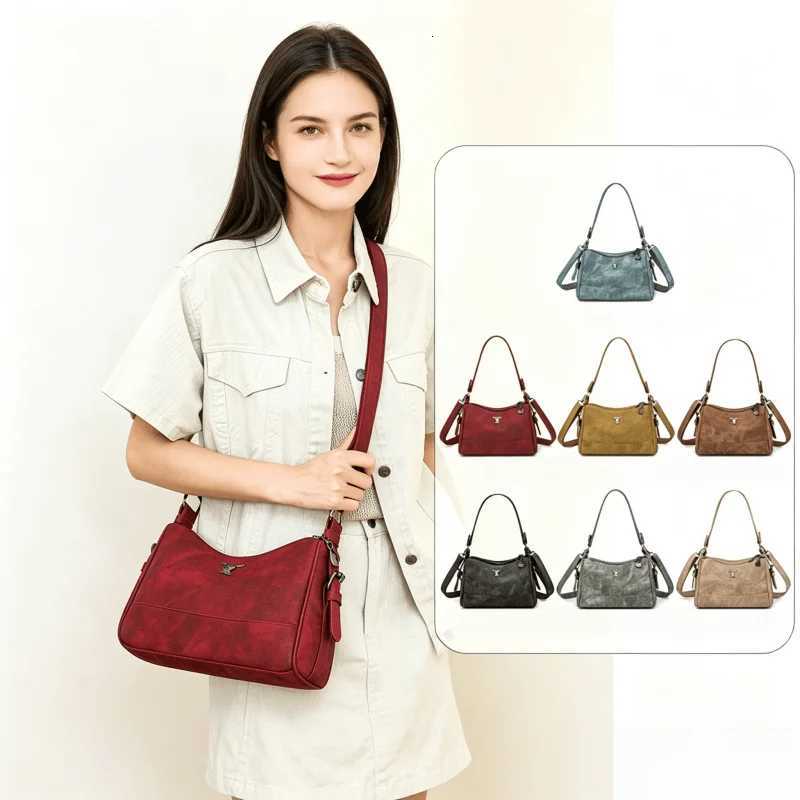 Shoulder Bags Women's Large Capacity PU Leather Crossbody Satchel Lightweight Tote Bag for Office Commute Fashionable Hobo Shoulder Bag H261016