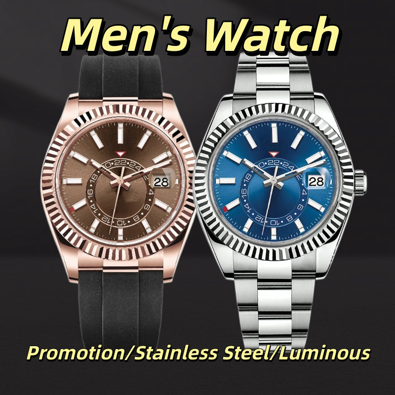 New Men's Mechanical Watch Stainless Steel Sky Design with Super Luminous Features