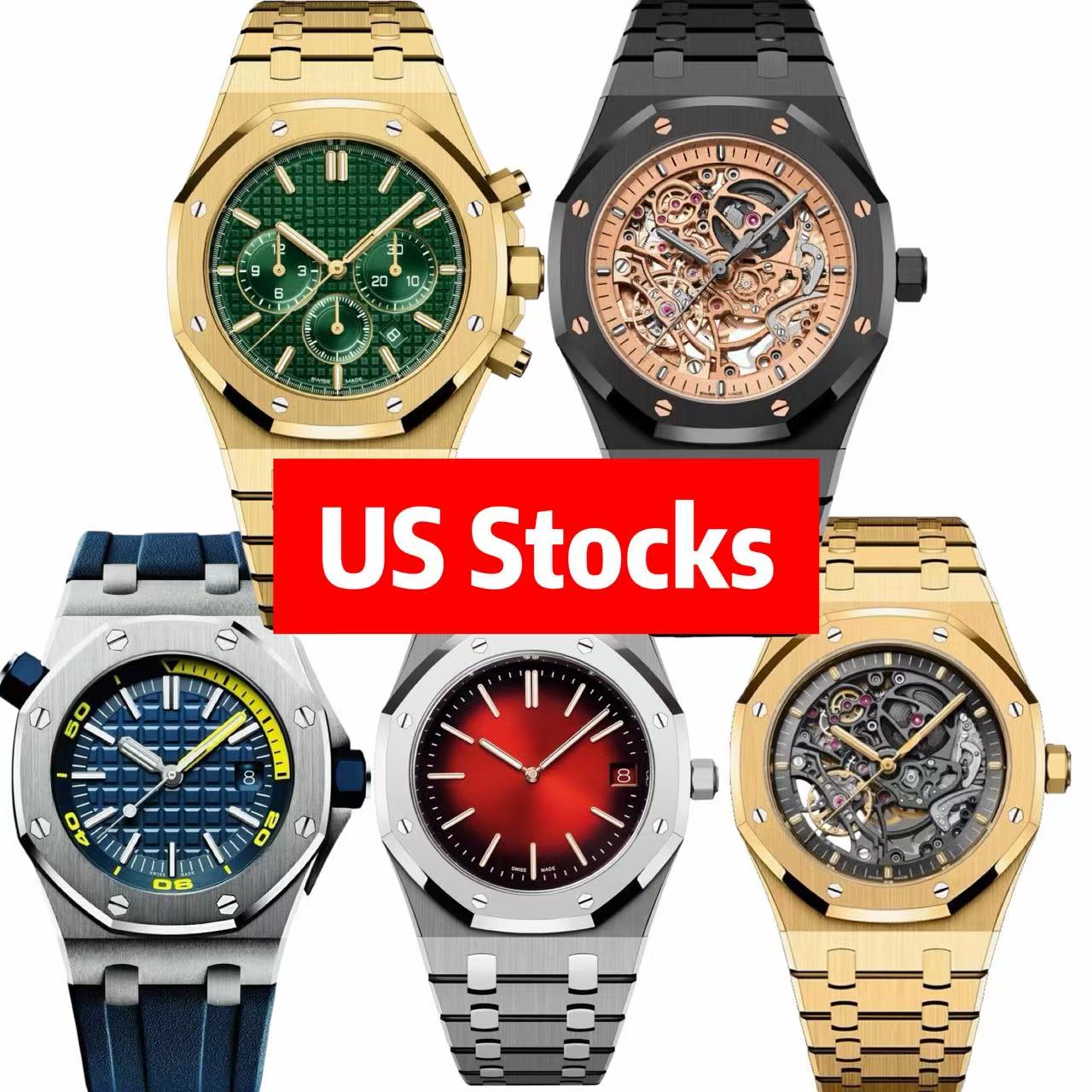 AAA skeleton watch audemare automatic watches men designer 41MM waterproof sapphire glass luxury Wristwatches with box reloj montre orologio