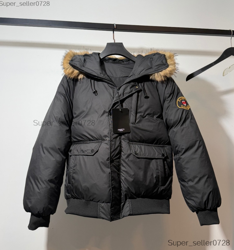 Men Puffer ZAVETTI CANADA Jacket Designer Men Jacket Zipper Hooded Jacket Classic Brand Winter Outdoor Windproof Thick Warm Vest Coat Designer Men D