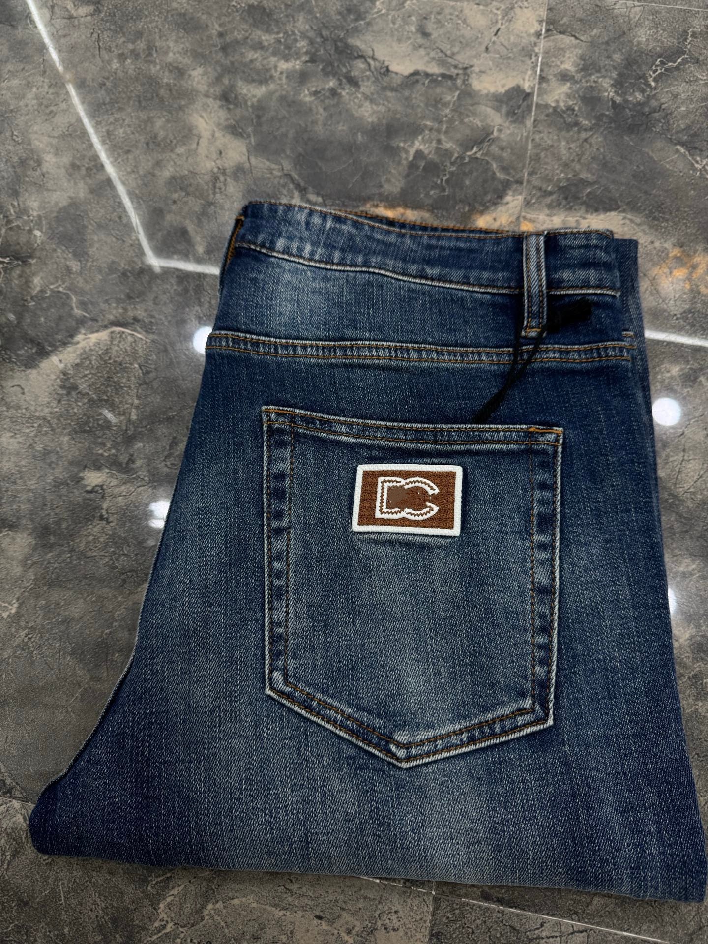 Mens Business Jeans for mens Men's Designer retro style trousers slim fit denim long pants casual luxury men's jeans