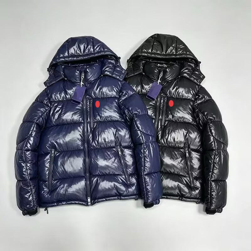 Designer Bright Polo Puffer Jacket Embroidery Logo Detachable Hood Winter Jacket Waterproof Thickened Warm Coat for Men and Women