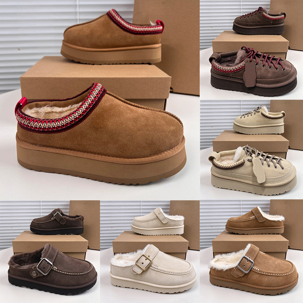 10A Women Cookie shoes Heritage Lace-Up Slipper Tasman Slippers Tazz mustard seed Chestnut Sand Fur Slides Sheepskin Classic Ultra Mini Platform Win