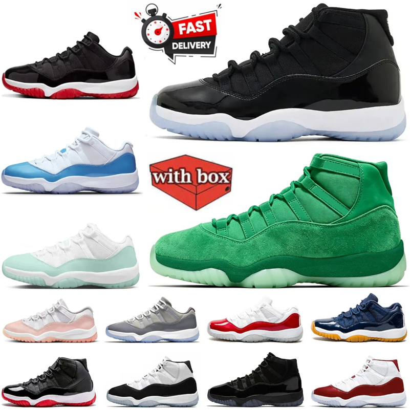 With Box Designer 11 11s Basketball Shoes Space Jam Green Screen University Blue Gamma Blue Bred Cool Grey Cherry Cap and Gown Gym Red UNC Men Women