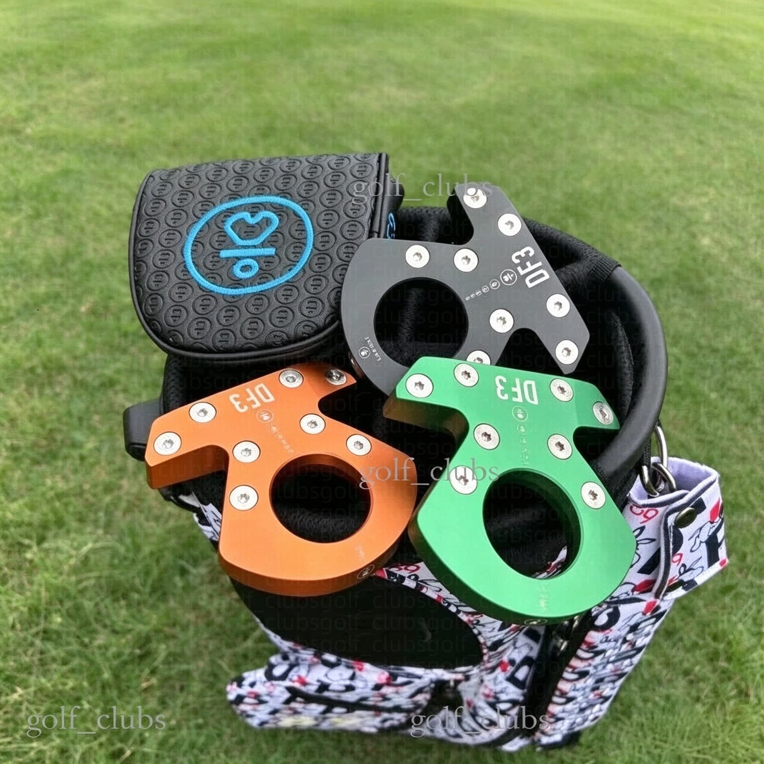 Nieuwe LAB Df3 Golf Putter Df3-serie Grote kop, gebalanceerde en stabiele carbon asputter voor golfclubs voor heren en dames 01f