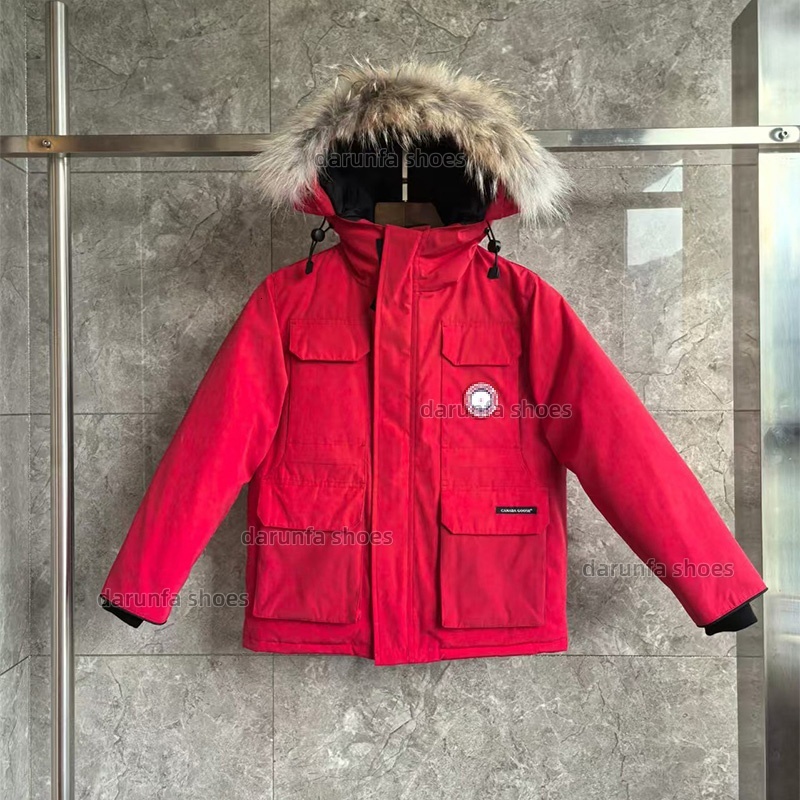 Kids Winter Parka Boys Girls High Quality Soft Faux Fur Hood Thick Warm Windproof Snow Jacket Wear resistant Multi Pockets Casual Daily Outdoor Chil