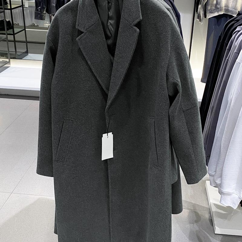 Designer Bestseller Men Winter Waterproof Loose Mid-Long Parka Coat Business Casual Solid Color Thick Warm Long Sleeve Multi-Pocket Jacket