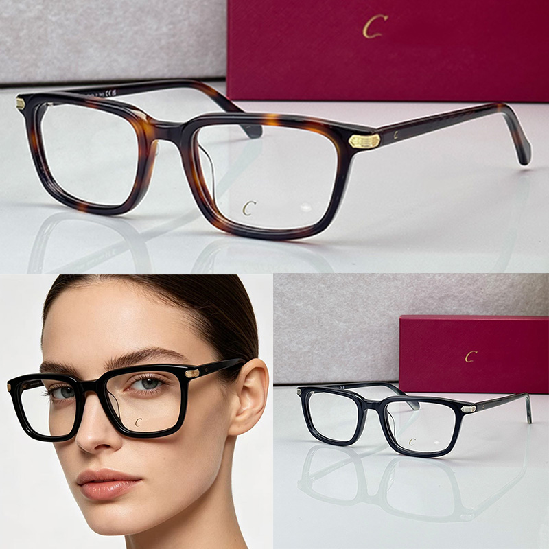 Lunettes optiques pour hommes et femmes CT0586O, monture rectangulaire en acétate, verres bloquant la lumière bleue, tenues quotidiennes, voyage