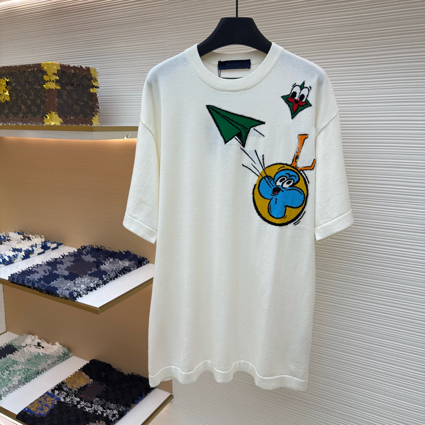 T-shirt pour hommes de marque de créateurs haut décontracté à manches courtes de haute qualité, t-shirt à manches courtes tricoté en avion en pap