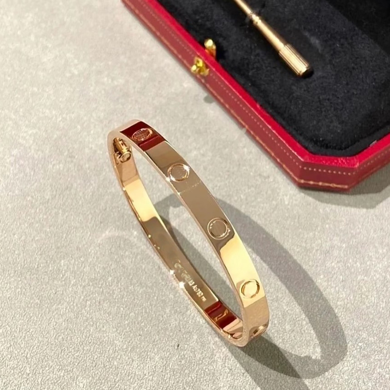 High quality Bracelet designer Luxury jewelry 4mm narrow thin screw bracelet Jewelry Cuff Stainless Steel Gold Silver Classic Permanent Buckle Coupl
