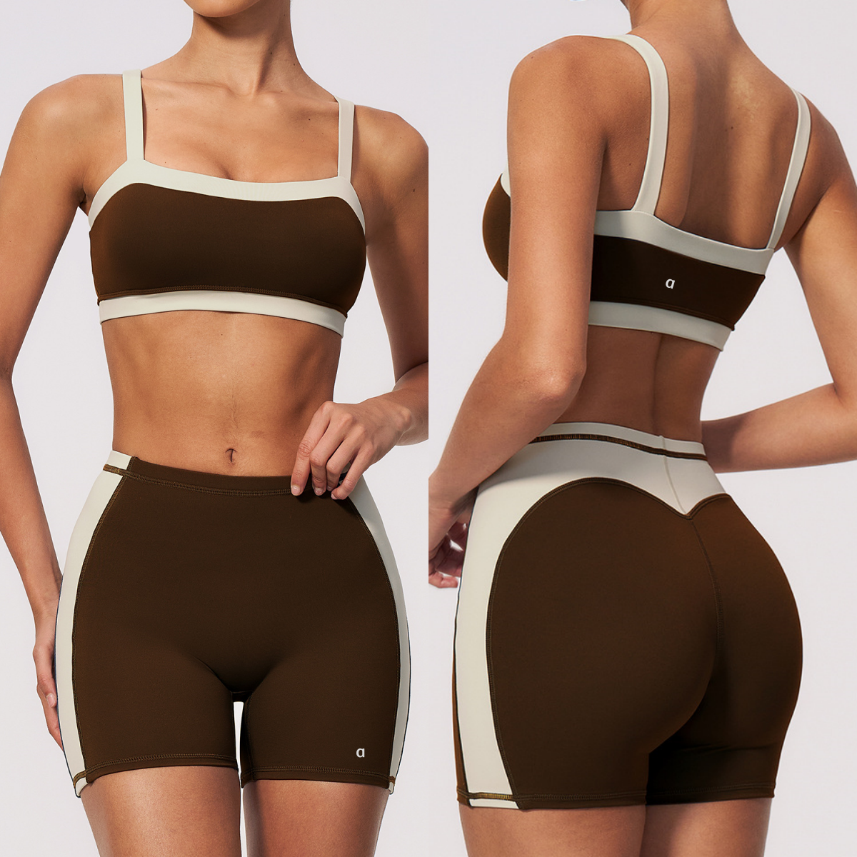 3015AO Breathable Womens Sports Bra High Wicking Athletic Topwear for Females Tight Nude Fitness Sports Shorts with High Waist Support for Ladies Gy