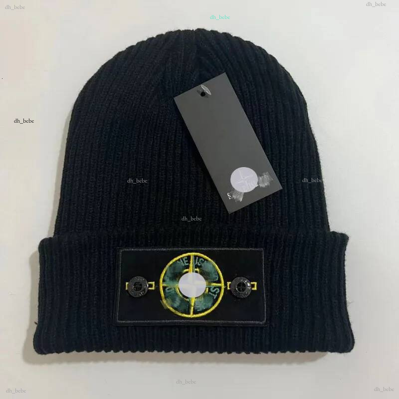 stone beanie wool hats classic embroidery patch luxury brand knitted autumn and winter thick warm hat unisex outdoorZ260717