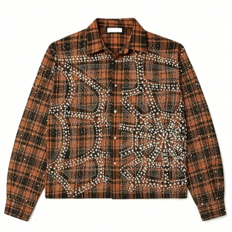 2026 American Style 3D Digital Print Vintage Gradient Red Plaid Unisex Casual Shirt designer clothing men designer clothing men puccitops mens cloth
