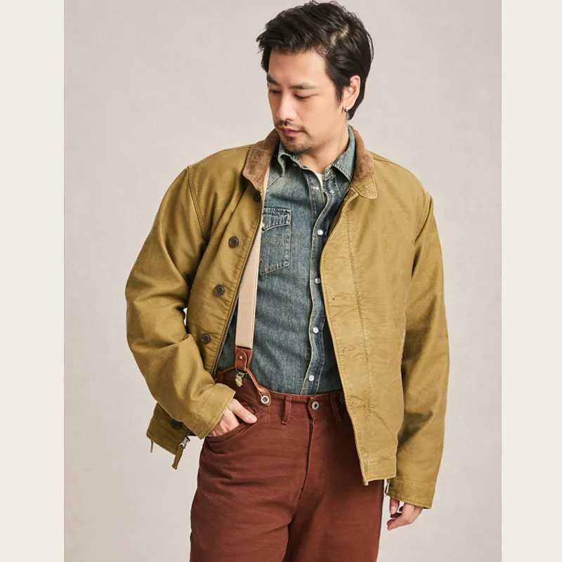 American Retro Casual Corduroy Stand Collar 100% Cotton Workwear Deck Jacket Autumn 2025 Amekaji C260927