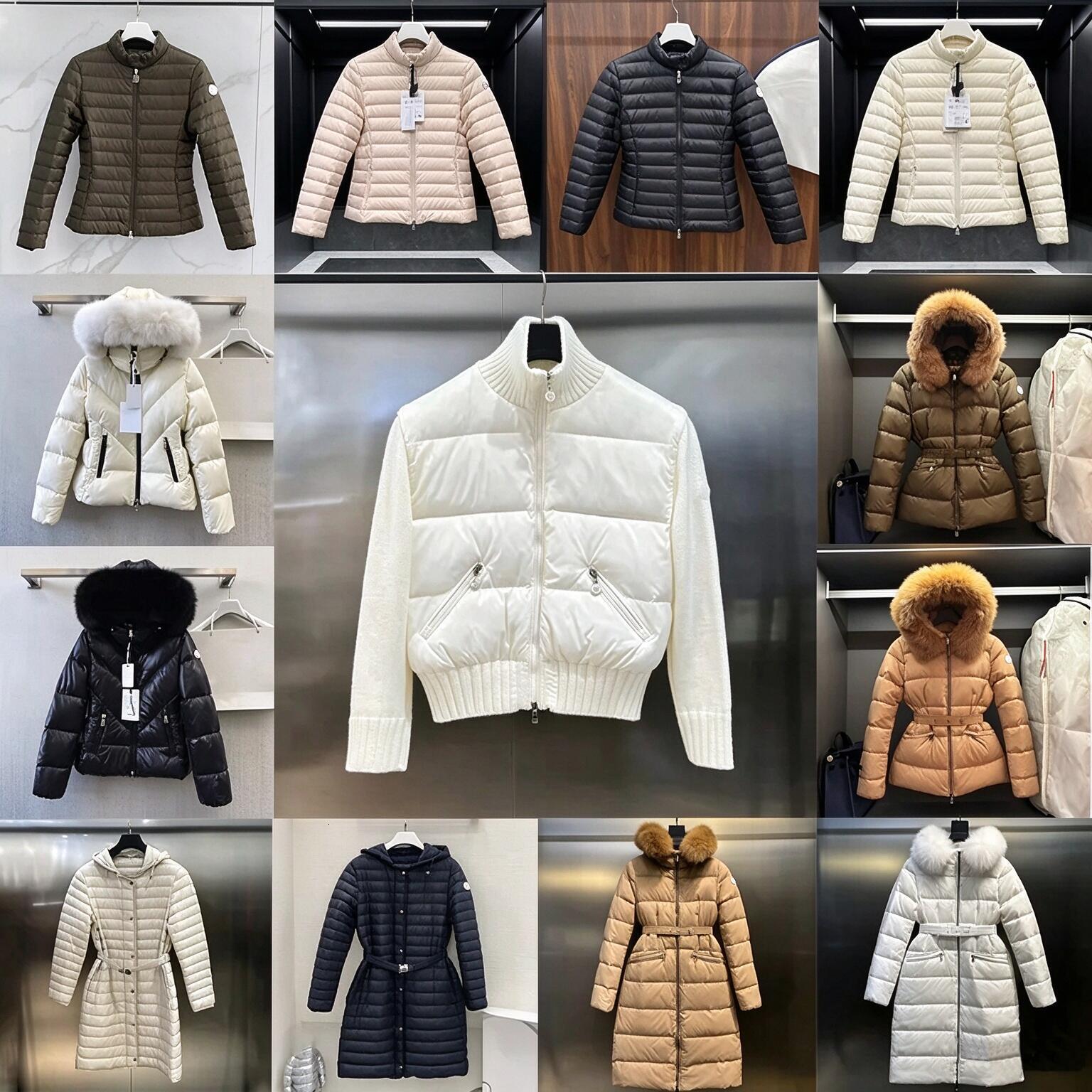 Womens designer luxury jacket winter down jackets fur coats puffer real raccoon hair collar Boed warm fashion parkas with belt lady cotton coat oute