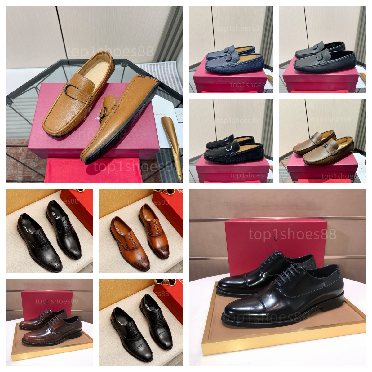 2026 designer Tramezza Formal Shoes For Men Business Lace Up Derbies Man Leather Designer Dress Footwear For Wedding High quality loafers Size38-45