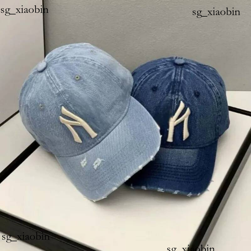 Ball Caps 2024 Luxury Brand MY Embroidered Washed Denim Baseball Cap For Men High Quality Black Vintage Y2k Dad Hats Gorras Hombre Hot