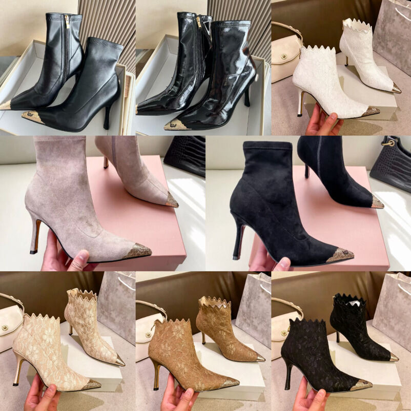 Designer Boots Classic Women Platform Boots High Heels Ankle Boots Autumn Winter Fashion Leather Lace-up Martin Booties Ladies Desert Casual Boots 3