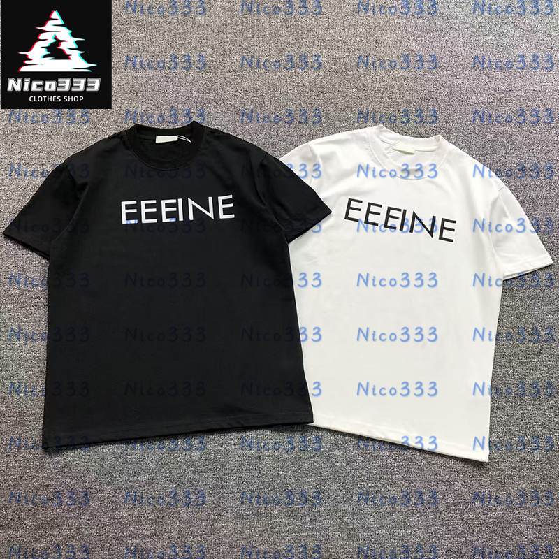 25ss basic models letter print pattern cotton heavyweight simple hundred black and white men and women casual short-sleeved T-shirt