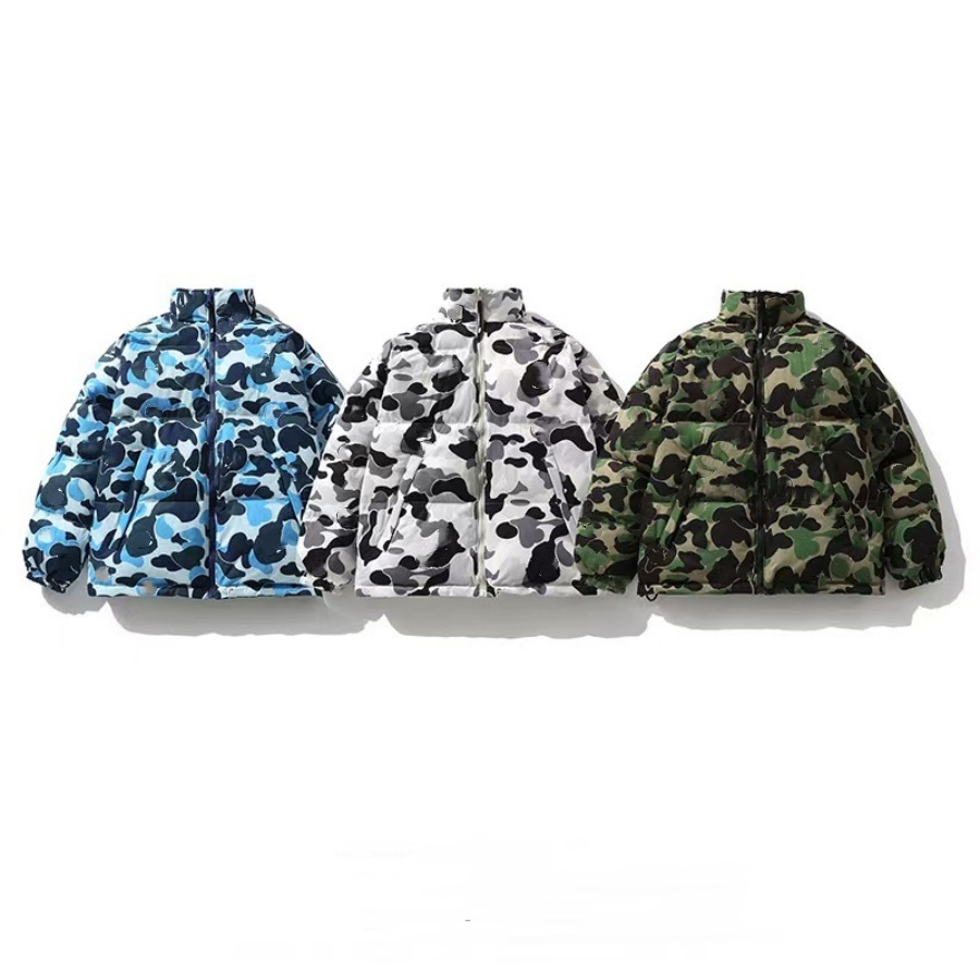 Herenjassen Designer pufferjack Damesjack Pufferjas voor heren Pufferjassen Camouflage winterjas Rits winterjas over de volledige lengte Omkeerbare