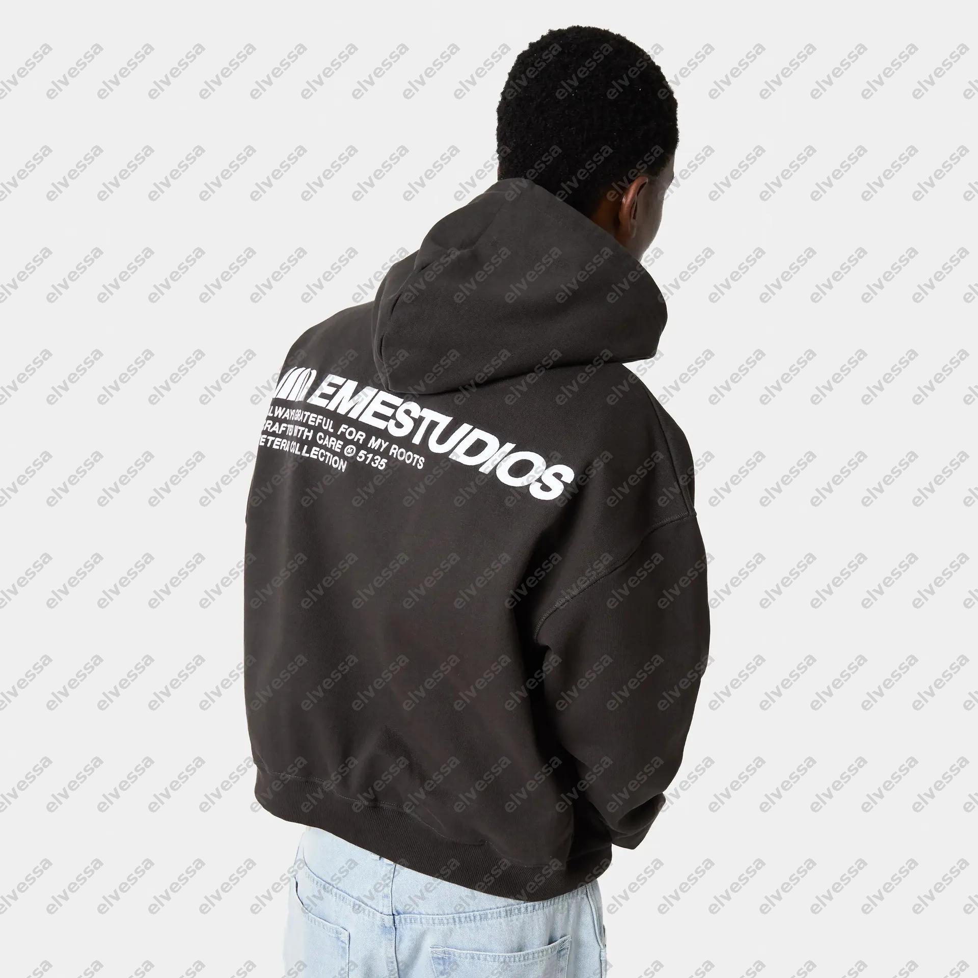 EME Studios Hoodie Designer Unisex Casual Fashion Men Classic Letter Print High Street Autumn Mens Sweater Long Sleeved Pullover Cotton Hooded To
