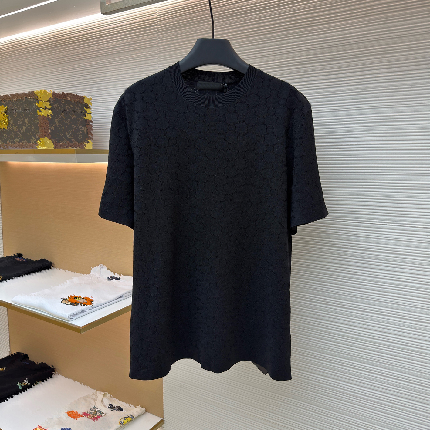 Vêtements de marque de créateurs, T-shirts et polos pour hommes de haute qualité, T-shirts pour hommes à motifs sombres, chemises en maille jacqu