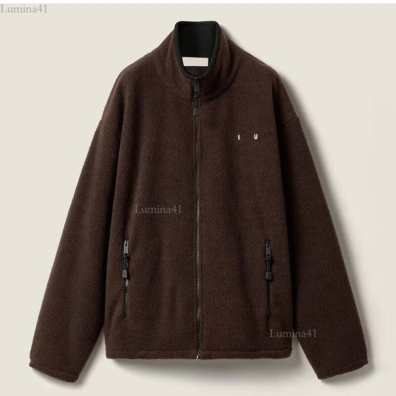 miulies jacket Trend Brand High Quality Cotton Tech Fleece Hoodie Autumn Clothing Sweater MM Letters Embroidery Street Wear Stripe Pullover Mui Slee